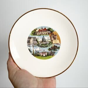 Vintage Washington DC Tourist Travel Souvenir Plate